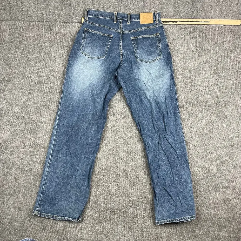 Arizona Jeans‎ Mens 34x34 Blue Baggy Fit Straight Leg Denim Casual Skater